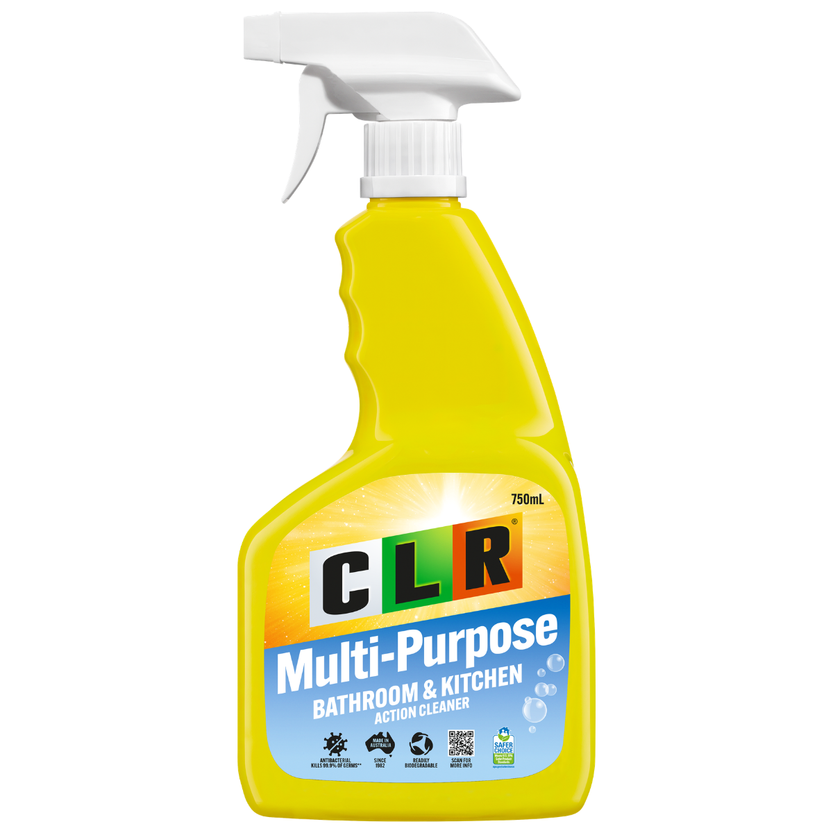 CLR Multipurpose Bathroom & Kitchen Action Cleaner 750 Spray Bottle